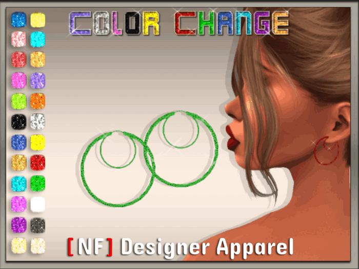 [NF] Jewelry Color Change Double Hoop Earrings