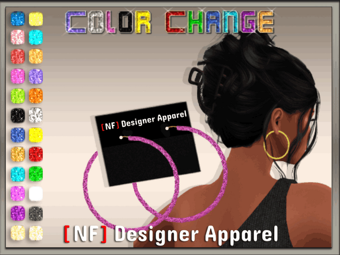 [NF] Jewelry Color Change XL Hoop Earrings