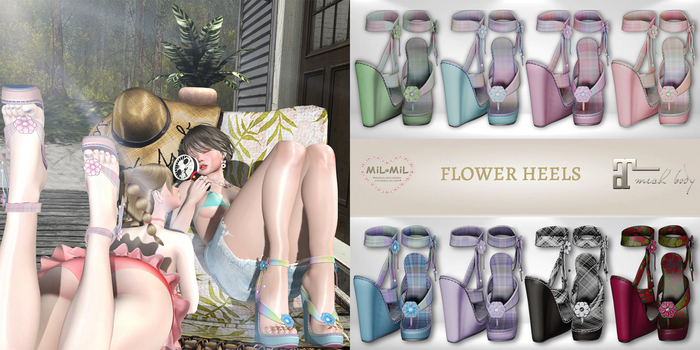[Miil*Mil] #208 Flower Heels  //DEMOS// (unpack)