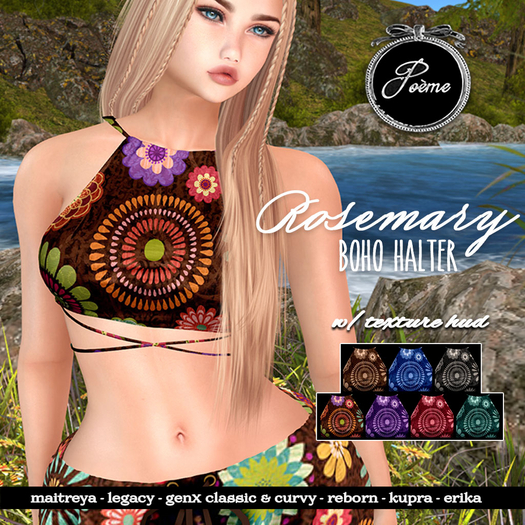 {Poeme} Rosemary Boho Halter w/HUD 