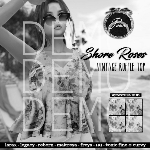 {Poeme} DEMO Shore Roses Ruffle Top