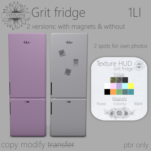 ~LLc~ Grit fridge 1LI w. texture HUD