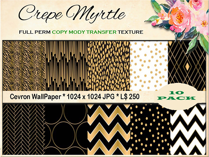 Crepe Myrtle Cevron WallPaper