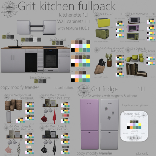 ~LLc~ Grit Kitchen fullpack w. texture HUDs
