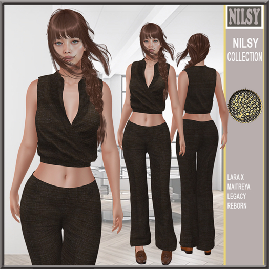 LINEN WRAP TOP AND PANTS
