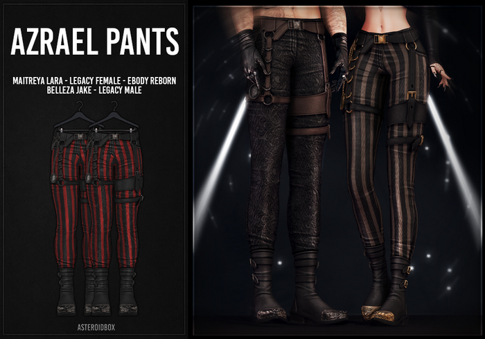 AsteroidBox. Azrael Pants - Red Stripes