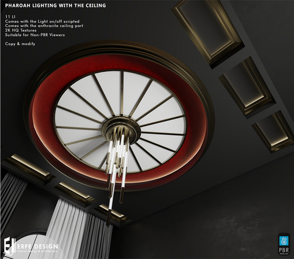 Pharoah Lighting with  Ceiling PBR 11 LI [Erfe Design] PACK