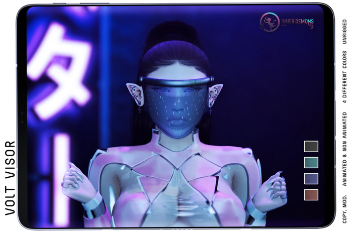 {ID} Volt Visor Black **ANIMATED**