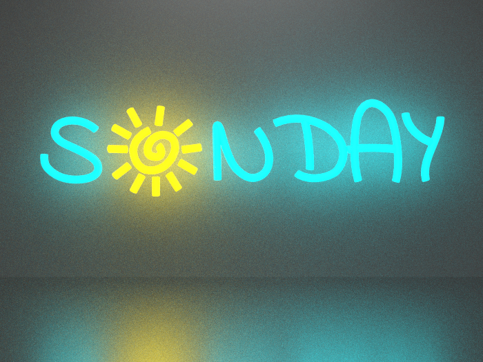 Sonday neon sign Full Permission