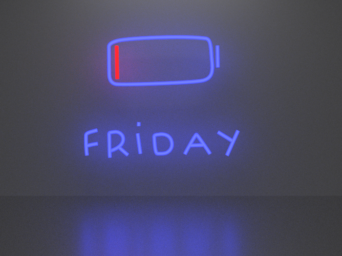 Friday baht neon sign Full Permission