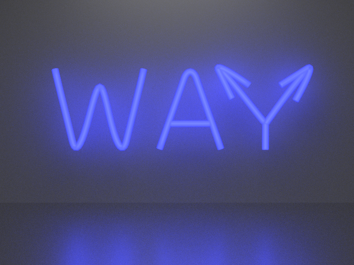 Way neon sign Full Permission
