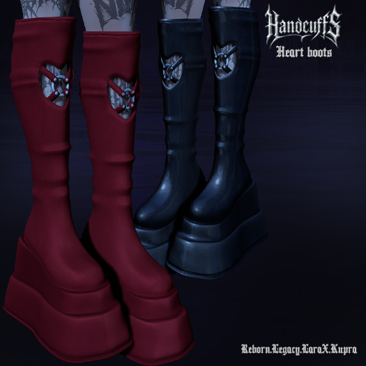 Handcuffs- Heart boots [FATPACK]