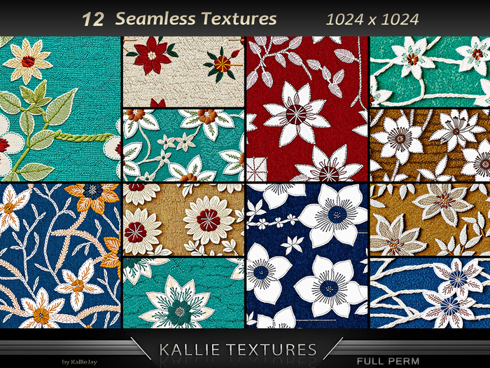 KJ Splendor Flowers Textures Seamless