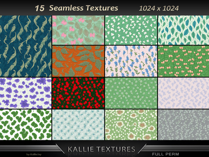 KJ Floral Leaf Texture Seamless