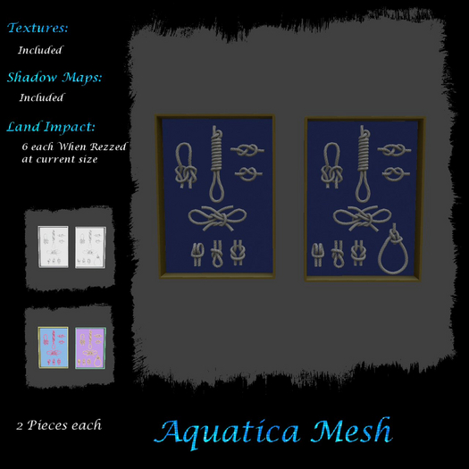 Aquatica Mesh - AM026226 Nautical knots in Frame