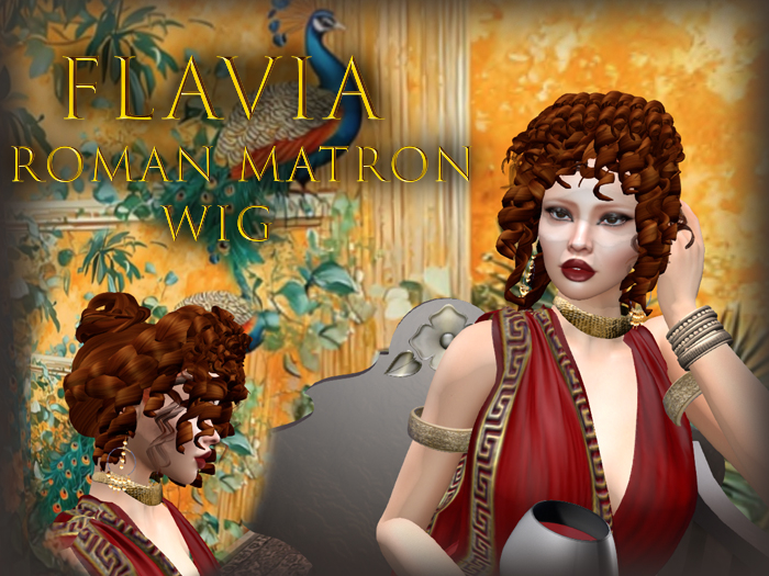 FLAVIA - Roman Matron Wig - 8 Colors! Partially Rigged