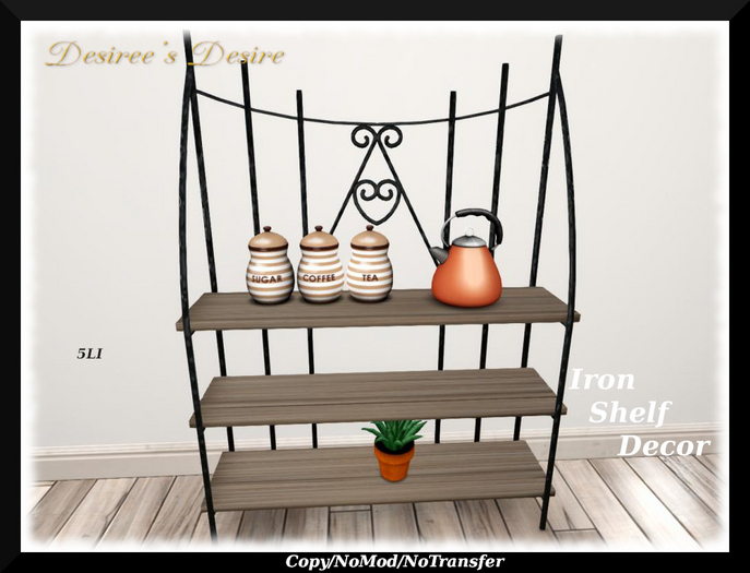 Iron Kitchen Shelving with Accessories
