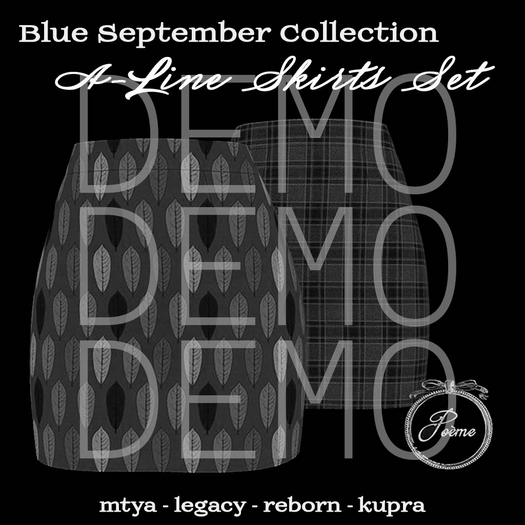 {Poeme} DEMO Blue September A-Line Skirt Set