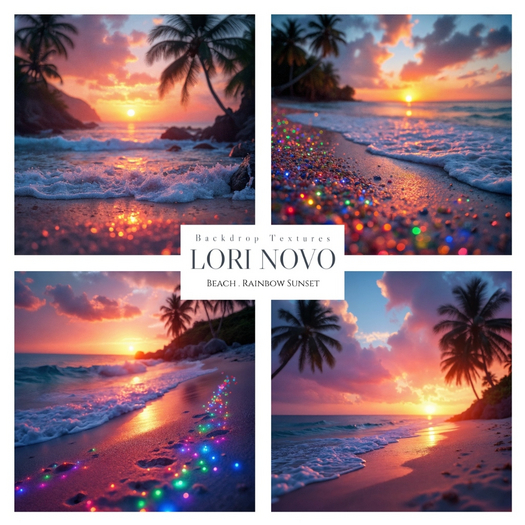 LORI NOVO . Beach . Rainbow Sunset