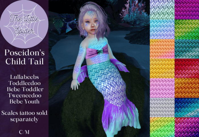 Poseidon's Child Tail Silver 