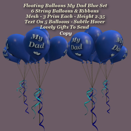 Floating Balloons My Dad Blue1