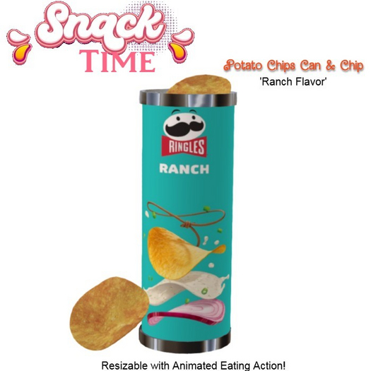 Snack Time Can Potato Chips - Ranch (ADD)