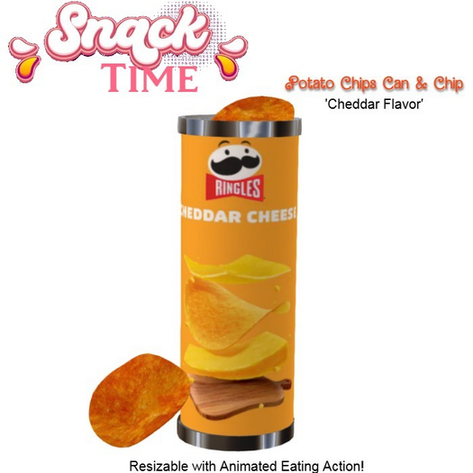 Snack Time Can Potato Chips - Cheddar (ADD)