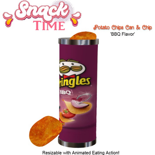 Snack Time Can Potato Chips - BBQ (ADD)