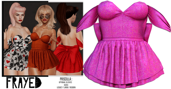 Frayed - Priscilla - Fuchsia