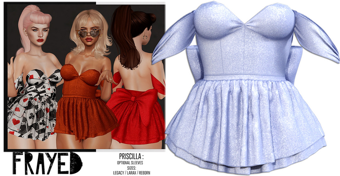 Frayed - Priscilla - Blue