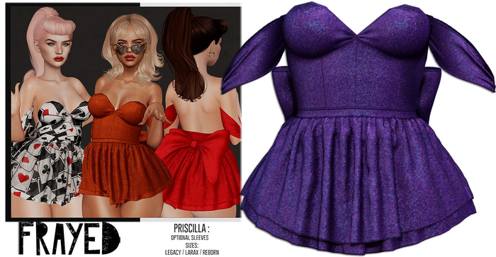 Frayed - Priscilla - Purple