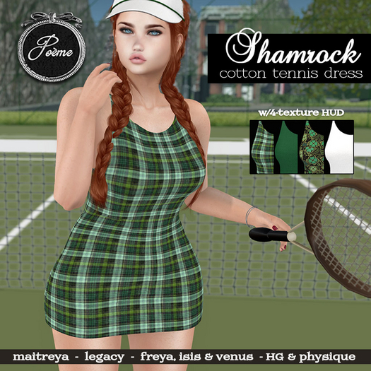 {Poeme} Shamrock Tennis Dress w/HUD