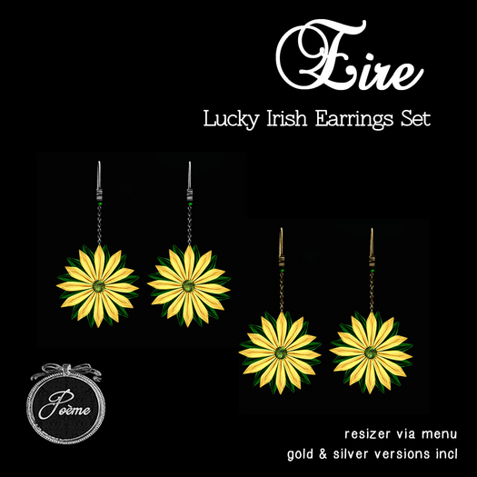 {Poeme} Eire Lucky Irish Earrings