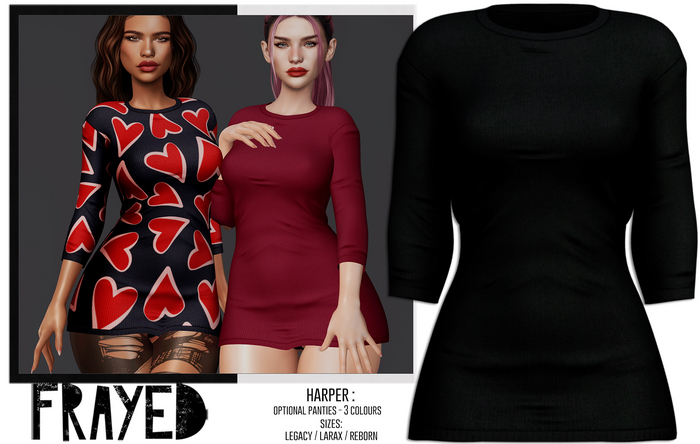 Frayed - Harper - Black