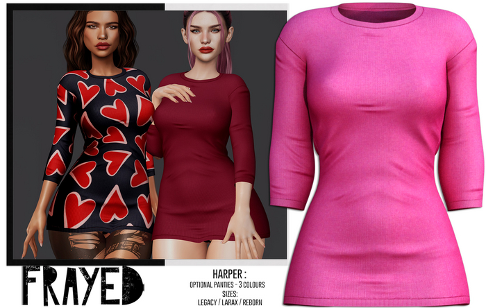 Frayed - Harper - Hot Pink