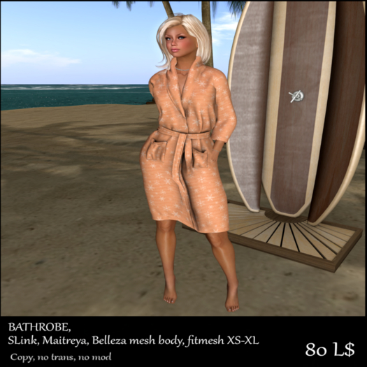 *vS* Victoria orange bathrobe  DEMO