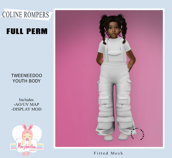 *MB* Full perm Coline Rompers (Tweeneedoo & Youth)