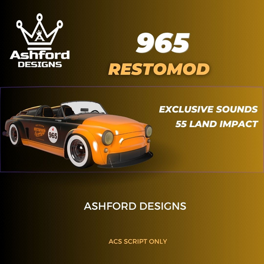 ~~ASHFORD DESIGNS~~965 Restomod