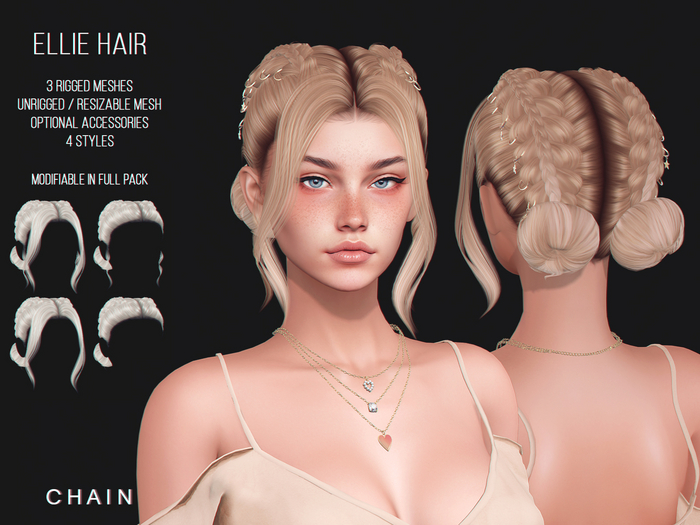 CHAIN - Ellie Hair - Blacks & Whites