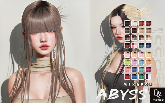 [monso] Abyss Hair /Mix & Pop