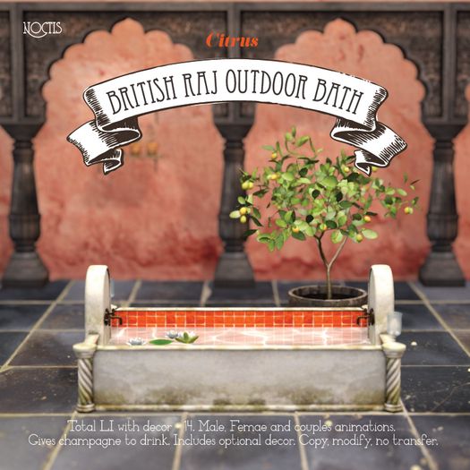 [noctis] British Raj outdoor bath/Citrus ADD ME to unpack