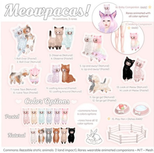 +Half-Deer+ Meowpaca - Roll Over - Pastel [box]
