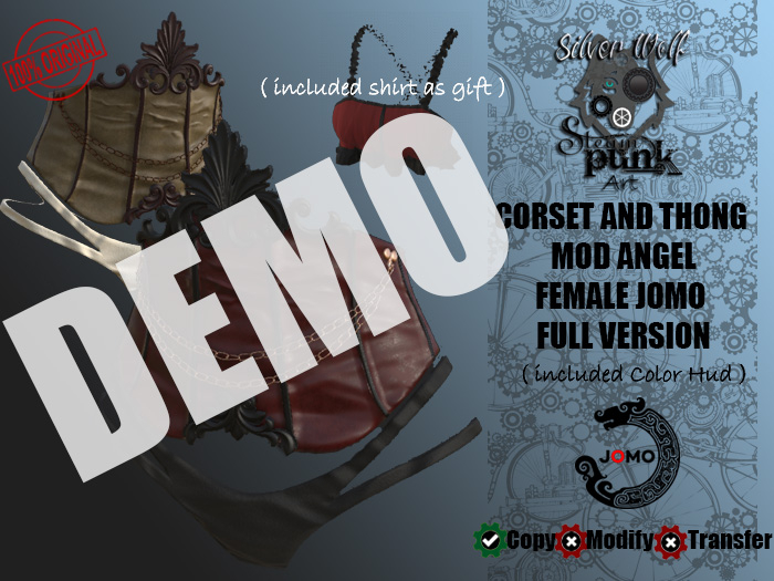 SW - Corset and Thong Mod Angel for Female Jomo (Box) Full DEMO