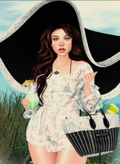 Mug - Beach Babe -Set Bleck +RARE HUD color