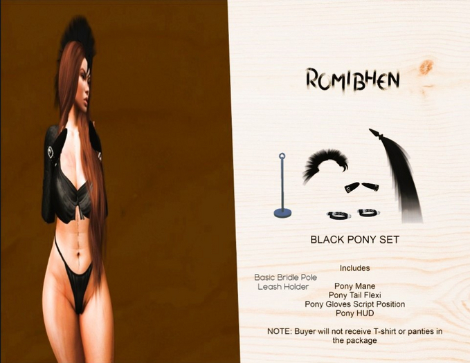 ROMIBHEN - Black Pony Set