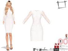 WC1039 Lacy Pencil Skirt Dress