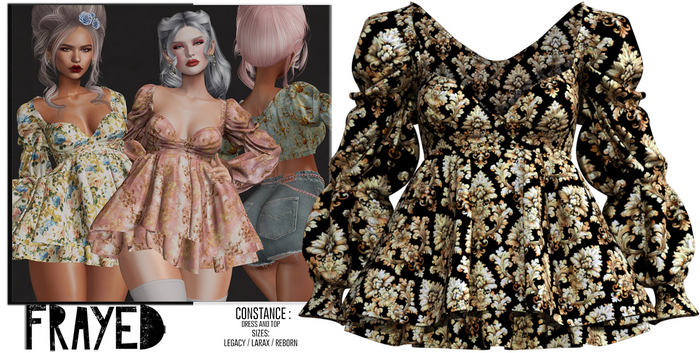 Frayed - Constance - Golden Damask