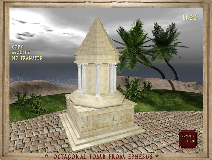 Octagonal mausoleum / tomb from Ephesus - Historical reconstruction