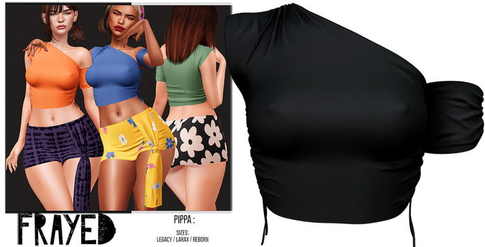 Frayed - Pippa Top - Black