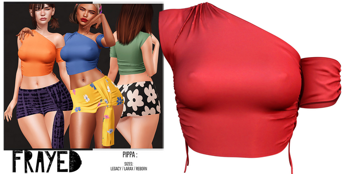 Frayed - Pippa Top - Lipstick